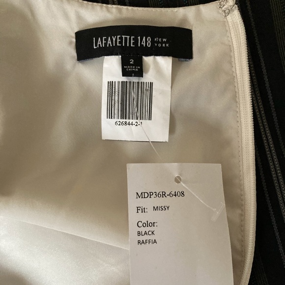 LAFAYETTE 148 NY 2 CREAM DRESS COTTON ELASTANE - Picture 12 of 14